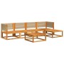 Garden sofa set with 6 pieces, solid acacia wood, and cushions. by , Outdoor sofas - Ref: Foro24-3278850, Price: 646,38 €, Di...