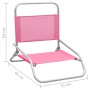 Folding beach chairs 2 units pink fabric by vidaXL, Garden chairs - Ref: Foro24-310372, Price: 70,99 €, Discount: %