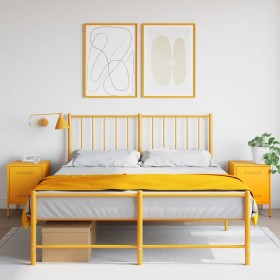 Bedside tables 2 units mustard yellow steel 36x39x50.5 cm by , Nightstands - Ref: Foro24-842917, Price: 158,99 €, Discount: %