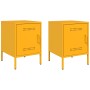 Mesitas de noche 2 uds acero amarillo mostaza 36x39x50,5 cm de , Mesitas de noche - Ref: Foro24-842917, Precio: 119,83 €, Des...