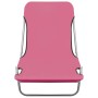 Folding loungers 2 units steel and pink fabric by vidaXL, Loungers - Ref: Foro24-310345, Price: 84,14 €, Discount: %