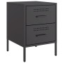 Black steel bedside table 36x39x50.5 cm by , Nightstands - Ref: Foro24-842922, Price: 85,52 €, Discount: %