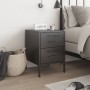 Black steel bedside table 36x39x50.5 cm by , Nightstands - Ref: Foro24-842922, Price: 85,52 €, Discount: %