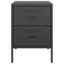 Black steel bedside table 36x39x50.5 cm by , Nightstands - Ref: Foro24-842922, Price: 85,52 €, Discount: %