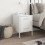 White steel bedside table 36x39x50.5 cm by , Nightstands - Ref: Foro24-842920, Price: 70,35 €, Discount: %