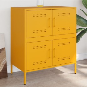 Aparador de acero amarillo mostaza 68x39x79 cm de , Aparadores - Ref: Foro24-842955, Precio: 139,99 €, Descuento: %