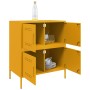 Aparador de acero amarillo mostaza 68x39x79 cm de , Aparadores - Ref: Foro24-842955, Precio: 139,26 €, Descuento: %