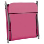 Folding loungers 2 units steel and pink fabric by vidaXL, Loungers - Ref: Foro24-310345, Price: 84,14 €, Discount: %