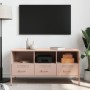 Mueble de TV acero laminado en frío rosa 100,5x39x50,5 cm de , Muebles TV - Ref: Foro24-843037, Precio: 154,75 €, Descuento: %