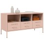 TV stand made of cold-rolled steel in pink, measuring 100.5x39x50.5 cm. by , TV Furniture - Ref: Foro24-843037, Price: 154,75...