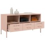 TV stand made of cold-rolled steel in pink, measuring 100.5x39x50.5 cm. by , TV Furniture - Ref: Foro24-843037, Price: 154,75...