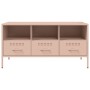 Mueble de TV acero laminado en frío rosa 100,5x39x50,5 cm de , Muebles TV - Ref: Foro24-843037, Precio: 154,75 €, Descuento: %