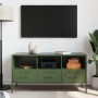 Mueble TV acero laminado en frío verde oliva 100,5x39x50,5 cm de , Muebles TV - Ref: Foro24-843040, Precio: 154,75 €, Descuen...