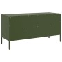 TV stand made of cold-rolled steel in olive green, measuring 100.5x39x50.5 cm. by , TV Furniture - Ref: Foro24-843040, Price:...