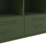 TV stand made of cold-rolled steel in olive green, measuring 100.5x39x50.5 cm. by , TV Furniture - Ref: Foro24-843040, Price:...