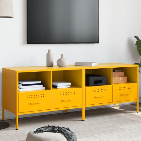 Muebles de TV 2 pzas acero laminado amarillo frío 68x39x50,5 cm de , Muebles TV - Ref: Foro24-843049, Precio: 222,00 €, Descu...