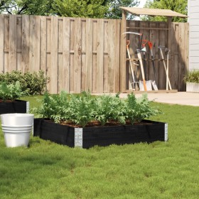 Solid black pine wood planter 100x100 cm by , Pots and planters - Ref: Foro24-3295396, Price: 40,99 €, Discount: %