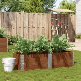 Solid pine wood planter in brown, 150x50 cm by , Pots and planters - Ref: Foro24-3295410, Price: 76,81 €, Discount: %