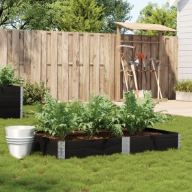 Solid black pine wood planter 150x100 cm by , Pots and planters - Ref: Foro24-3295412, Price: 49,99 €, Discount: %