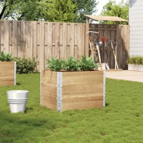 Solid pine wood planter 80x60 cm by , Pots and planters - Ref: Foro24-3295419, Price: 73,86 €, Discount: %