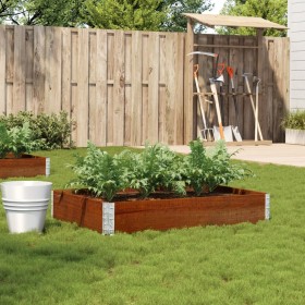 Solid pine wood planter in brown, 120x80 cm by , Pots and planters - Ref: Foro24-3295846, Price: 39,99 €, Discount: %