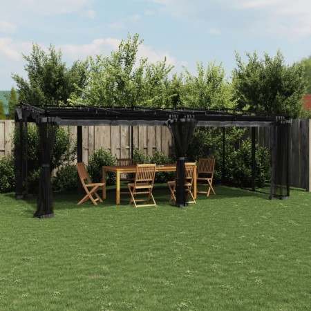 Gazebo with anthracite gray steel mesh walls 6x3 m by , Tents and gazebos - Ref: Foro24-4003915, Price: 525,65 €, Discount: %