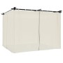 Gazebo with cream-colored steel curtains 3x3 m by , Tents and gazebos - Ref: Foro24-4003917, Price: 340,70 €, Discount: %