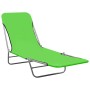 Folding sun loungers 2 units steel and green fabric by vidaXL, Loungers - Ref: Foro24-310343, Price: 84,76 €, Discount: %