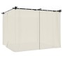 Gazebo with cream-colored steel curtains 3x3 m by , Tents and gazebos - Ref: Foro24-4003917, Price: 340,70 €, Discount: %