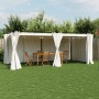 Pavillon mit cremefarbenen Stoffvorhängen aus Stahl, 6x3 m. von , Zelte und Pavillons - Ref: Foro24-4003920, Preis: 495,81 €,...