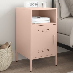 Cold-rolled steel pink bedside table 36x39x68 cm by , Nightstands - Ref: Foro24-843068, Price: 81,43 €, Discount: %