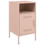 Cold-rolled steel pink bedside table 36x39x68 cm by , Nightstands - Ref: Foro24-843068, Price: 81,43 €, Discount: %