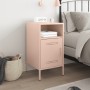 Cold-rolled steel pink bedside table 36x39x68 cm by , Nightstands - Ref: Foro24-843068, Price: 81,43 €, Discount: %