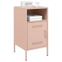 Cold-rolled steel pink bedside table 36x39x68 cm by , Nightstands - Ref: Foro24-843068, Price: 81,43 €, Discount: %