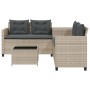 L-förmiges Gartensofa mit Tisch und Kissen aus hellem grauem PE-Rattan. von , Gartensets - Ref: Foro24-369032, Preis: 371,57 ...