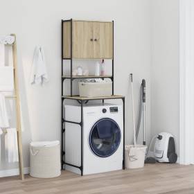 Sonoma oak color washing machine cabinet 68x48.5x194 cm by , Accessories for washing machines and dryers - Ref: Foro24-847864...