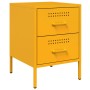 Bedside tables 2 units mustard yellow steel 36x39x50.5 cm by , Nightstands - Ref: Foro24-842929, Price: 214,99 €, Discount: %