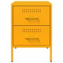 Bedside tables 2 units mustard yellow steel 36x39x50.5 cm by , Nightstands - Ref: Foro24-842929, Price: 214,99 €, Discount: %