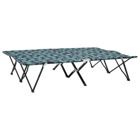 Folding sunbed for 2 people, steel with leaf print. by vidaXL, Loungers - Ref: Foro24-310354, Price: 110,99 €, Discount: %