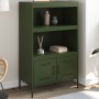 Aparador de acero verde oliva 68x39x113 cm de , Aparadores - Ref: Foro24-842974, Precio: 214,99 €, Descuento: %