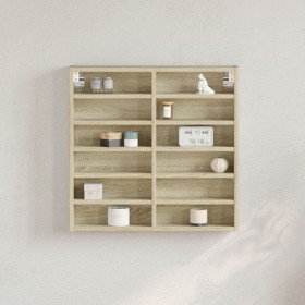 Engineered wood display case in Sonoma oak, 60x8.5x58 cm by , Shelves and shelves - Ref: Foro24-847963, Price: 42,99 €, Disco...