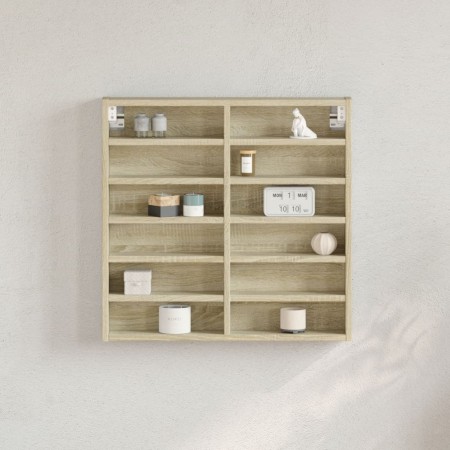 Engineered wood display case in Sonoma oak, 60x8.5x58 cm by , Shelves and shelves - Ref: Foro24-847963, Price: 42,07 €, Disco...