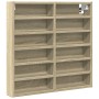 Engineered wood display case in Sonoma oak, 60x8.5x58 cm by , Shelves and shelves - Ref: Foro24-847963, Price: 42,07 €, Disco...