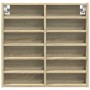 Engineered wood display case in Sonoma oak, 60x8.5x58 cm by , Shelves and shelves - Ref: Foro24-847963, Price: 42,07 €, Disco...