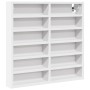 White engineered wood display case 60x8.5x58 cm by , Shelves and shelves - Ref: Foro24-847961, Price: 43,22 €, Discount: %