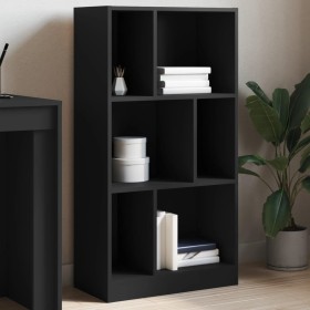 Estantería madera de ingeniería negro 57x28,5x107,5 cm de , Librerías y estanterías - Ref: Foro24-848004, Precio: 65,92 €, De...