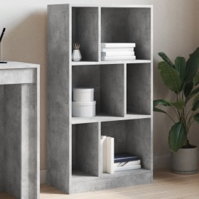 Engineered wood gray concrete shelf 57x28.5x107.5 cm by , Bookcases and shelves - Ref: Foro24-848006, Price: 63,99 €, Discoun...