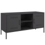 Black steel TV stand 100.5x39x50.5 cm by , TV Furniture - Ref: Foro24-842988, Price: 116,61 €, Discount: %