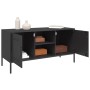 Black steel TV stand 100.5x39x50.5 cm by , TV Furniture - Ref: Foro24-842988, Price: 116,61 €, Discount: %