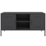 Black steel TV stand 100.5x39x50.5 cm by , TV Furniture - Ref: Foro24-842988, Price: 116,61 €, Discount: %